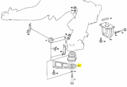 rear axle suspension supporting plate W114 W115 W123 W107