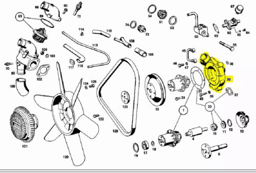 Mercedes Benz SL W110 W113 W180 W130 W108 Water Pump Housing A1152010001