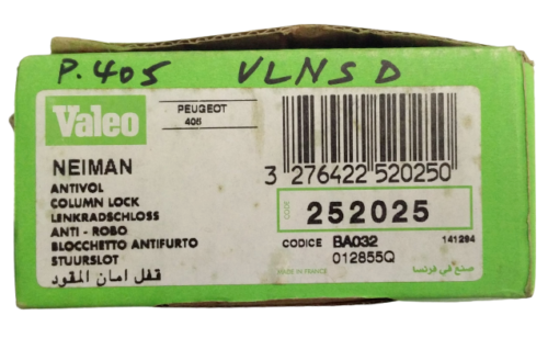 peugeot 405 Valeo ignition barrel with key 252025 Steering Lock