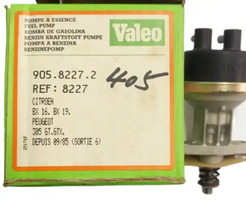 VALEO 8227 Fuel Pump Mechanical 8227 CITROÃ‹N Bx16 Bx19 PEUGEOT 305 / 405 GT GT