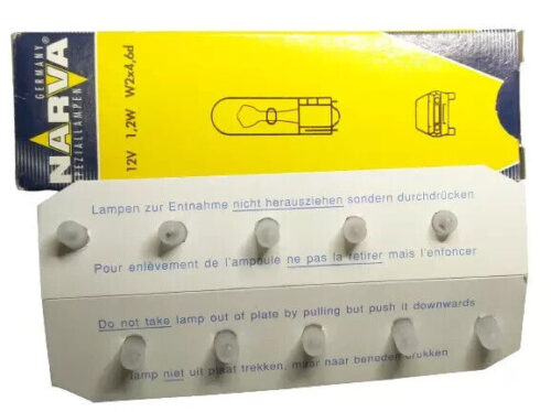 Narva 12V 1,2W W2x4,6d 17032 matt Frosted WEDGE BASE LAMPS instrument light