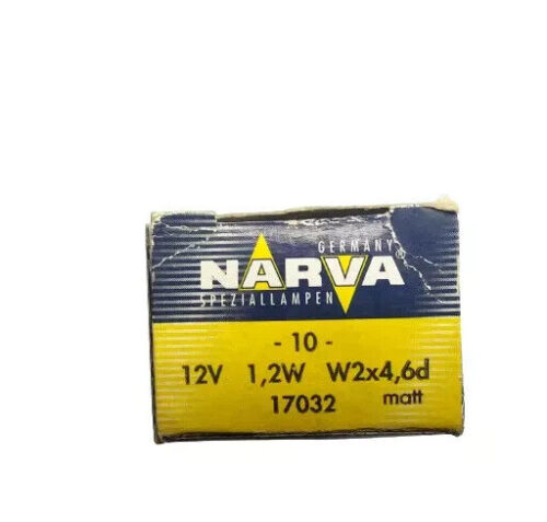 Narva 12V 1,2W W2x4,6d 17032 matt Frosted WEDGE BASE LAMPS instrument light