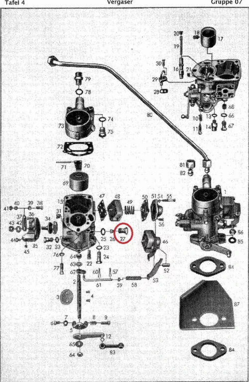 A0000710341 CARBURETOR MAIN NOZZLE W191 W120 M136 W187 W186 W188