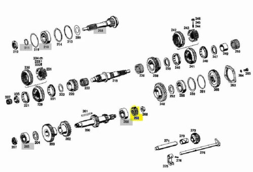 Mercedes Benz Transmission Reverse idler gear W108 W109 W111 W114 W115 716