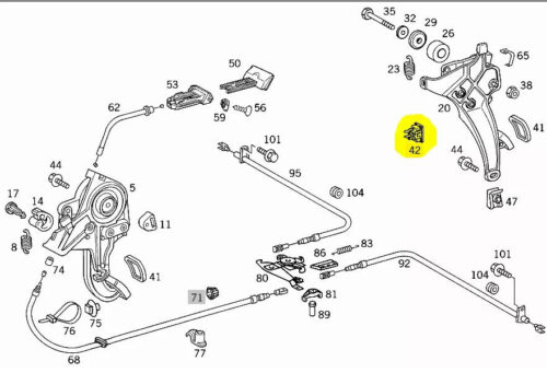 Mercedes Benz lock for Parking brake switch W202 W203 W209 W210 W211 W219 W240