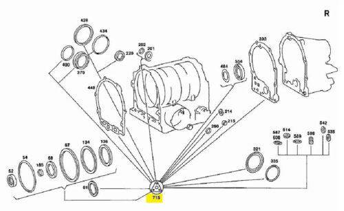 Mercedes Benz original 722 automatic transmission gasket kit W114 W115 W123