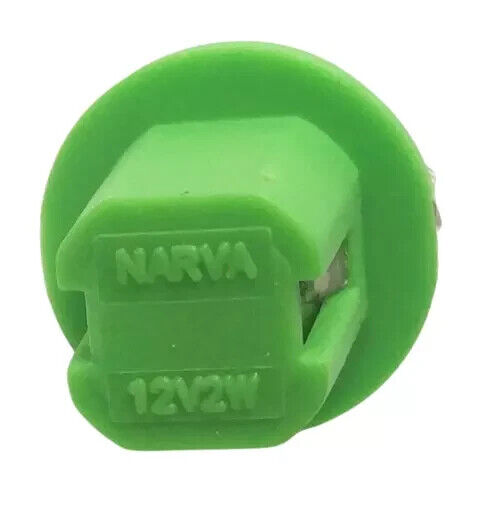 Narva 12V 2W 9339 PLASTIC BASE LAMPS Bax 10d 8,5d green 17057 8GA007997-081 W202