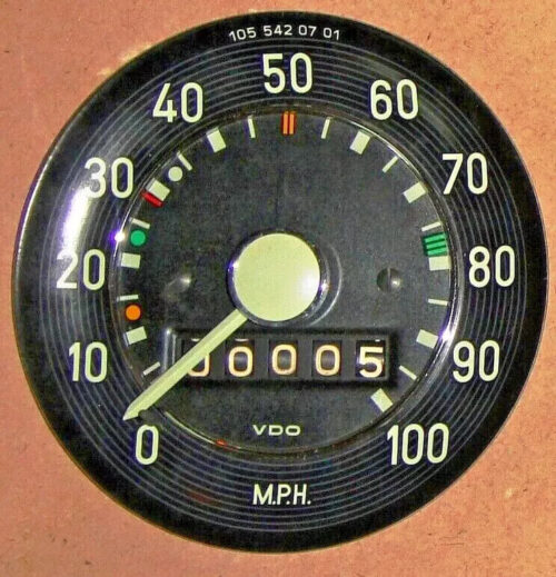 VDO SPEEDOMETER GAUGE 100MPH W120 W105 typ 219 220S