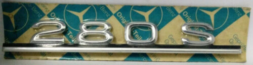 Mercedes Benz 280S Chrome dikky trunk lettering type designation Part W116