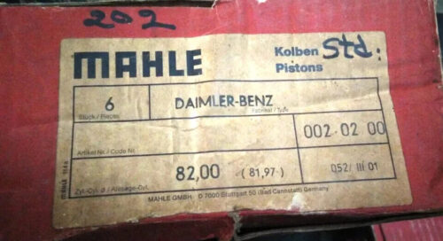 Mercedes M114 M108 M129 Std Piston with Rings A1140309117 set of 6