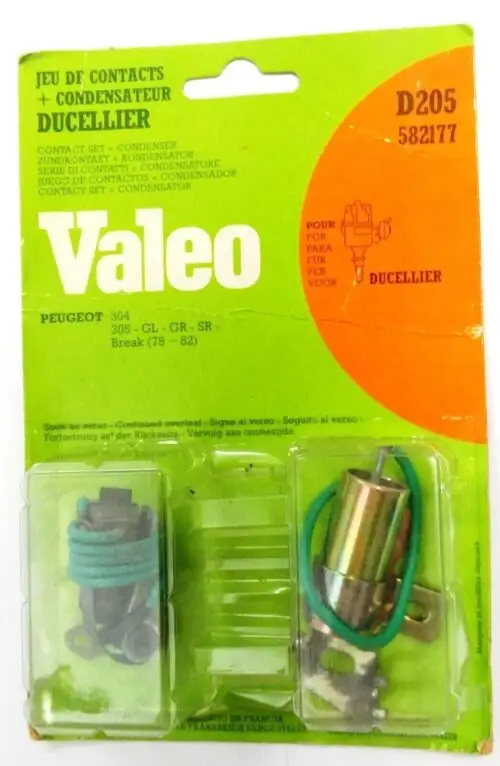 Valeo Contact Set & Duct Cap Condenser for Peugeot D205 Ignition Control Unit