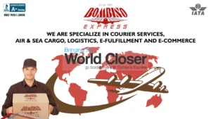 Bombino Express international courier services logo for global corporate shipping and logistics